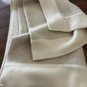Seletti Pure Cashmere Throw Beige / Cream 58"x55" Made in Italy